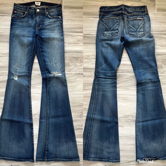 Hudson Jeans With Flares Size 25 Blue Wide Leg - Picture 1 of 4